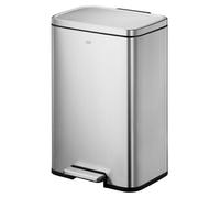 EKO - Madison Poubelle à pédale 50 litres - Plastique inoxydable - Acier inoxydable mat