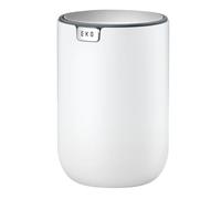 EKO Mini poubelle de bureau ronde avec couvercle basculant - 1,2 l Petite poubelle de table pour bureau, maison, voiture (blanc)