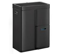 EKO - Mirage Plus Sensor Recycler Abfalleimer 30+15+15 Liter - Acier peint par poudrage Plastique - Schwarz