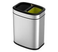 EKO - OLI-Cube Open Top Poubelle 10+10 litres - Stainless steel Polypropylene - Matt Edelstahl
