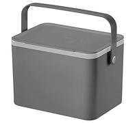 EKO Poubelle à Compost pour déchets Alimentaires, bac à Compost avec Couvercle, Gris, 4 litres