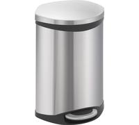 EKO - Poubelle à pédale Shell Bin 10 litres - Acier inoxydable et plastique - Acier inoxydable mat