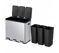 EKO Essential Poubelle de Cuisine 20 L + 20 L + 20 L à Pédale