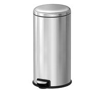 EKO Poubelle Cuisine Serene 30L avec Pédale | Rectangulaire Acier INOX Anti-Traces | Fermeture Ralentie Silencieuse | Salle Bain