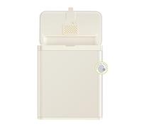 EKO Poubelle de cuisine à compost en acier inoxydable avec seau intérieur amovible et compartiment désodorisant, poubelle de cuisine murale de 7 L avec couvercle basculant (inoxydable et blanc crème)