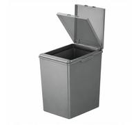 EKO - Poubelle de Cuisine Morandi - 20 L - Ouverture Tactile avec Couvercle - Bord Intérieur Amovible et Système Modulaire pour Recyclage - Gris Foncé
