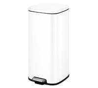 EKO - Stella Poubelle à pédale 30 litres - Acier inoxydable - Plastique - Blanc
