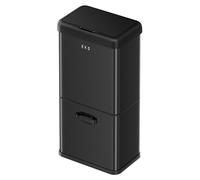 EKO - Vintage Sensor Poubelle 32+18 litres - Powdercoated Steel ABS - Matt Black