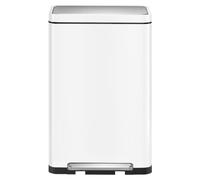 EKO - X-Cube Poubelle à pédale 30 litres - Steel Stainless steel Polypropylene - Blanc, inox mat