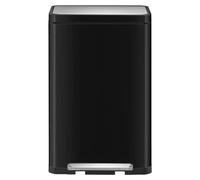 EKO - X-Cube Poubelle à pédale 30 litres - Steel Stainless steel Polypropylene - noir, inox mat