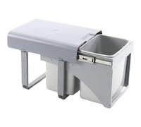 EKOTECH Ekko Front 40 Poubelle encastrable en plastique Gris 1 x 16/2 x 8 l