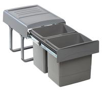 Ekotech système déchets 2x15L gris cuisine tri sélectif
