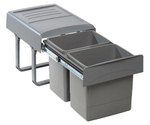 Ekotech système déchets 2x15L gris cuisine tri sélectif