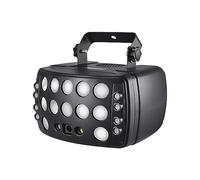 EKOUQIN Lampes d'éclairage de scène, 4in1 rouge pluie modèles lumière LED stroboscope RGBW Derby faisceau effet d'éclairage de scène DJ Disco fête vacances mariage carnaval lampe(No Remote)