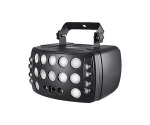 EKOUQIN Lampes d'éclairage de scène, 4in1 rouge pluie modèles lumière LED stroboscope RGBW Derby faisceau effet d'éclairage de scène DJ Disco fête vacances mariage carnaval lampe(No Remote)