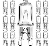 EKSAVE Ampoule halogène G9 40W 230V blanc chaud (lot de 12)