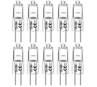 EKSAVE Ampoules halogènes G4 10W 12V T3 JC Type 2 broches de remplacement de base pour paysage sous armoire Puck Light Track Lighting Dimmable (10 Pack)