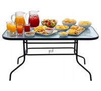 Ekspand | Table de jardin - 120 x 70 cm - Robuste - Noire - Rectangulaire