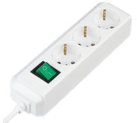 EL 3-FACH MS5-WS - Bloc multiprise à 3 prises avec interrupteur, blanc, 5 m