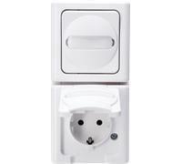 Kopp 130802000, CEE 7/3, 2 module(s), CEE 7/4, Blanc, 250 V, 16 A