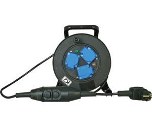 EL KO 144815001 - Enrouleur de câble avec PRCD-S, protection individuelle, 15 m