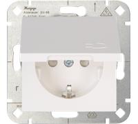 Kopp simple Insert Prise 2P+T avec clapet HK 07 blanc pur 940129002 1 pc(s)