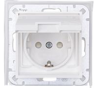 EL KO 954029009 - Prise femelle pour pièces humides, encastrée, HK07, simple, blan