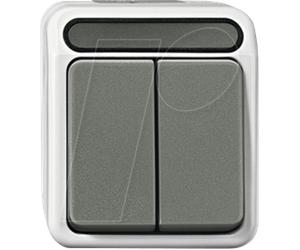 EL ME 31158029 - Interrupteur série : Aquastar, 1 pôle, gris clair