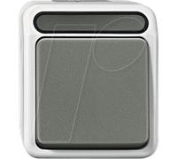 Merten Merten Interrupteur à bouton-poussoir N-borne 1 pôle, gris clair MEG3156-8029 Quantité:1