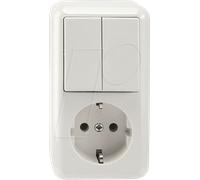 EL ME 34988719 - Combinaison prise femelle / commutateur série : 1 broche, blanc