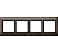 EL ME 401415 - Cadre Aquadesign : quadruple, vissable, brun foncé