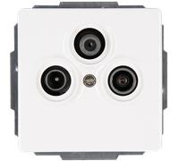 EL VEN 924829088 - Prise antenne 3 ports VENISE blanc pur