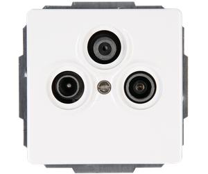 EL VEN 924829088 - Prise antenne 3 ports VENISE blanc pur