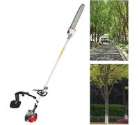Élagueuse à essence - Tronçonneuse télescopique - 43 cm³ - Guide-chaîne 30 cm - Portée 2,4–3,5 m - 1,25 kW - 6500–8500 tr/min - Rouge