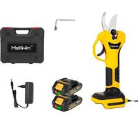 Elagueuse électrique, diamètre de coupe 30 mm, moteur sans balai, 2 vitesses, 2X kit de batterie