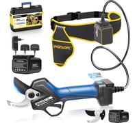 Elagueuse électrique, puissance 1150 W, diamètre de coupe 0-45 mm, moteur sans balais, PRU45 plus bleu, deux batteries