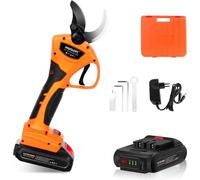 Élagueuse, moteur sans balais, lame en acier allié haute résistance, kit d'élagage orange, deux batteries