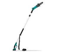 VONROC Élagueuse sur perche sans fil 20V- Tête inclinable - Perche extensible (200-260 cm) - 1 batterie 2.0ah et un chargeur rapide inclus - Chaine de 44T, 5m/s