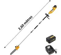 Élagueuse sur perche sans fil à batterie, 40 V, GT ELEC + batterie 2 Ah + chargeur