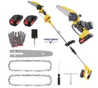 Élagueuse télescopique sans fil 21 V - 6 pouces - 2 en 1 - Avec 2 x 2000 mAh - Pour sécateur de jardin - Coupe-branches - Coupe-bois