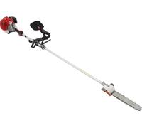 Élagueuse télescopique - Tronçonneuse télescopique - Moteur à essence 43 cm³ - Portée 2,4–3,5 m - Guide-chaîne 30,5 cm - 1,25 kW - Démarrage manuel - Réservoir 1000 ml - Rouge