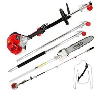Elagueuse thermique sur perche - Moteur 2 temps 52 cm3-2 rallonges extensions - Longueur totale 4.06m - Guide chaîne 30cm