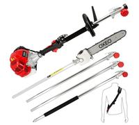 Elagueuse thermique sur perche - Moteur 2 temps 52 cm3-3 rallonges extensions - Longueur totale 5.06m - Guide chaîne 30cm