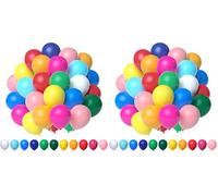 Elalove 110 ballons en latex 27cm - Kit multicolore pour anniversaire, mariage, baby shower, décoration fête, compatible hélium, 11 Couleurs (Lot de 2)