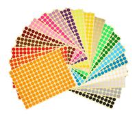 Elalove 3300 Gommettes Rondes Autocollantes en 20 Couleurs Vives - Pastilles Autocollantes Repositionnables 10mm pour Organisation, Déco et Activités Créatives