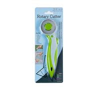 Elan 45mm Cutter Rotatif Couture Vert, Ergonomique Roulette Découpe Tissu, Cutter Couture Tissu avec Mécanisme Protection, Couteau Rotatif de Découpe
