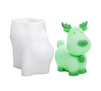 Élan d'hiver des vacances, moule en silicone flexible, adorable forme d'animal 3D, matériaux d'artisanat délicieux pour la fabrication de chocolat, kit de résine imaginatif avec forme de gélatine