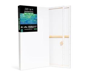 Elan Toile Peinture 50x100 cm, Lot de 4 Toiles à Peindre 280 GSM | Toile à Peindre Grand Format à Triple Apprêt, Sans Acide, en 100 % Coton, Idéale pour la Peinture Acrylique et Gouache