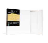 Elan Toile Peinture 60x60 cm, Lot de 4 Toiles à Peindre 380 GSM | Toile à Peindre Grand Format à Triple Apprêt, Sans Acide, en 100 % Coton Naturel, Idéale pour la Peinture à l'Huile