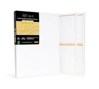 Elan Toile Peinture 60x80 cm, Lot de 4 Toiles à Peindre 380 GSM | Toile à Peindre Grand Format à Triple Apprêt, Sans Acide, en 100 % Coton Naturel, Idéale pour la Peinture à l'Huile